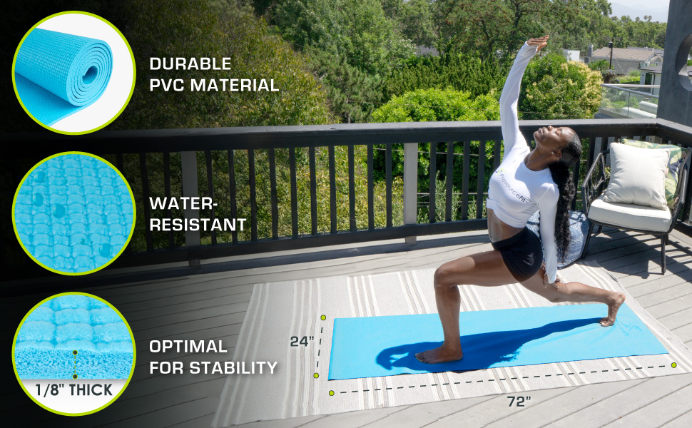 Classic Yoga Mat with yoga model