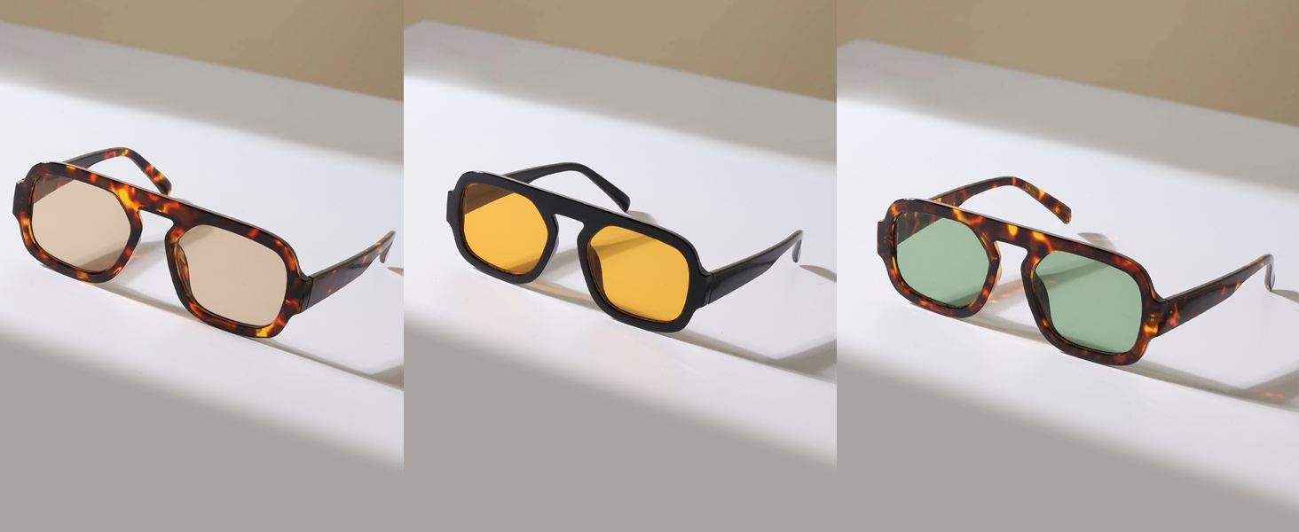 designer inspired square aviator sunglasses trendy 70s stylish aviator sun glasses oversized sunnies