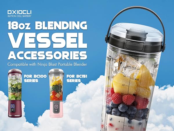 Compatible with Ninja Blast Portable Blender BC100 Series BC151 Series Series