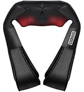 Shiatsu Back and Neck Massager with Heat, Back Massager for Pain Relief deep Tissue Electric 3D K...