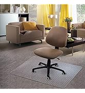 Kuyal Carpet Chair Mat, 48" x 59" PVC Home Office Desk Chair Mat for Floor Protection, Clear, Stu...