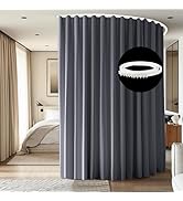 cbsroro Room Divider Ceiling Mounted Curtains Track Sets Extra Wide Blackout Curtain Flexible Tra...