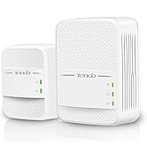 Tenda Powerline WiFi Extender (AV1000) - Powerline Adapter with Dual Band WiFi, Gigabit Port, Plu...