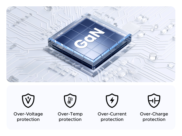 Over-Voltage protection Over-Temp protection Over-Current protection Over-Charge protection