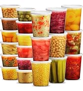 JoyServe Deli Food Containers with 54 Lids - (48 Sets) 24-32 Oz Quart Size &amp; 24-16 Oz Pint Size F...