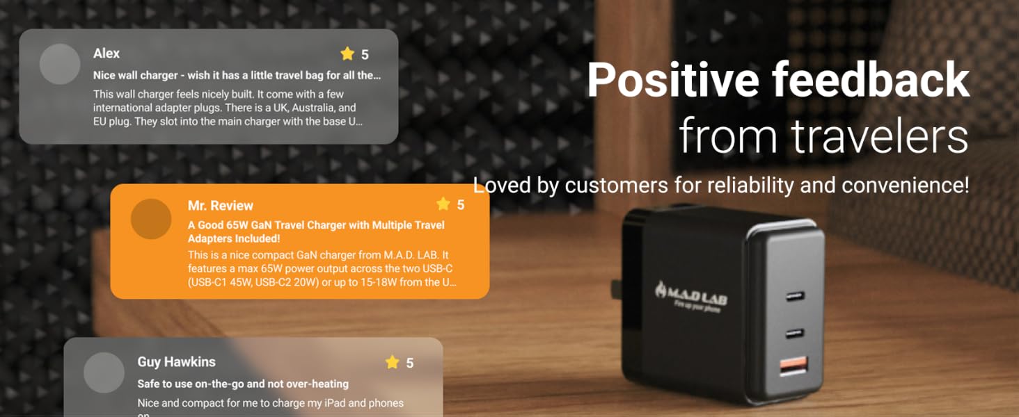Positive feedback from travelers