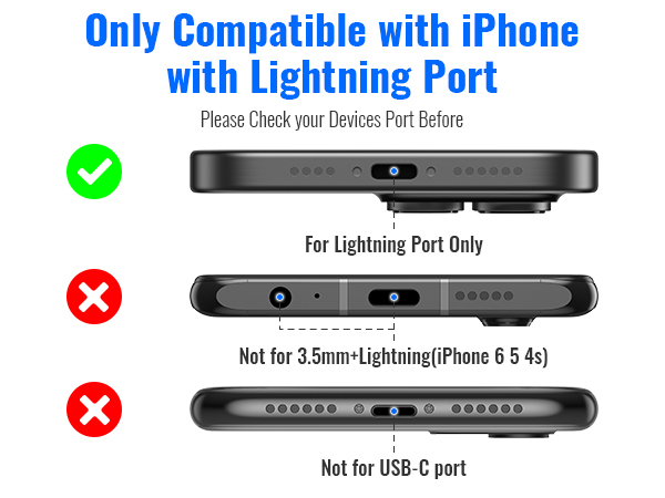 Compatible with iphone with lightning port