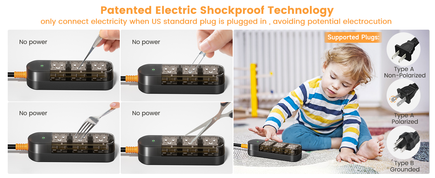 shockproof power strip