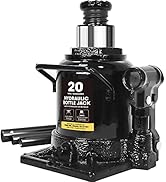 BIG RED 20 Ton (40,000 LBs) Torin Hydraulic Stubby Low Profile Car Bottle Jack for Auto Repair an...