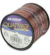 HI-SEAS Quattro Monofilament Fishing Line - Low-vis 4 Color Camo, Strong &amp; Durable Performance Sa...