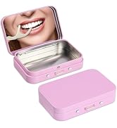 Gerkia 2Pack Travel Floss Picks Case, Refillable Portable Floss Pick Holder and Dispenser,Small t...