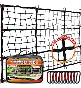 [Premium] 5'x7' Heavy Duty Cargo Net Stretches to 10' x 14', Extra Thick 10mm Cord Bungee Cargo N...