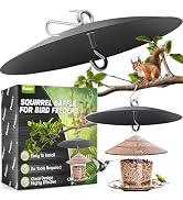 [Solid Steel]16-Inch Hanging Bird Feeder Baffle, Metal Squirrel Baffle for Bird Feeder Pole, Squi...