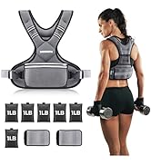 PACEARTH Adjustable Weight Vest 4-10lbs / 11-20lbs / 20-32lbs X-Shape Weighted Vest for Women and...