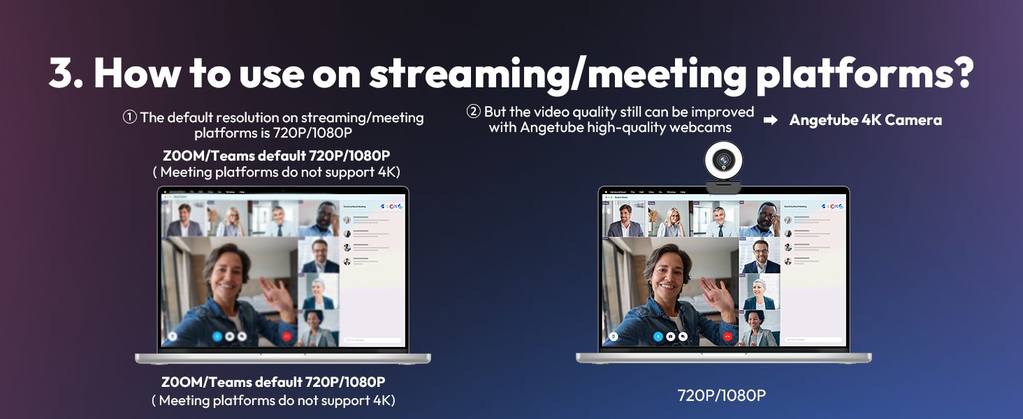 4k web cam high quality webcam camera for streaming on pc streaming webcam for pc