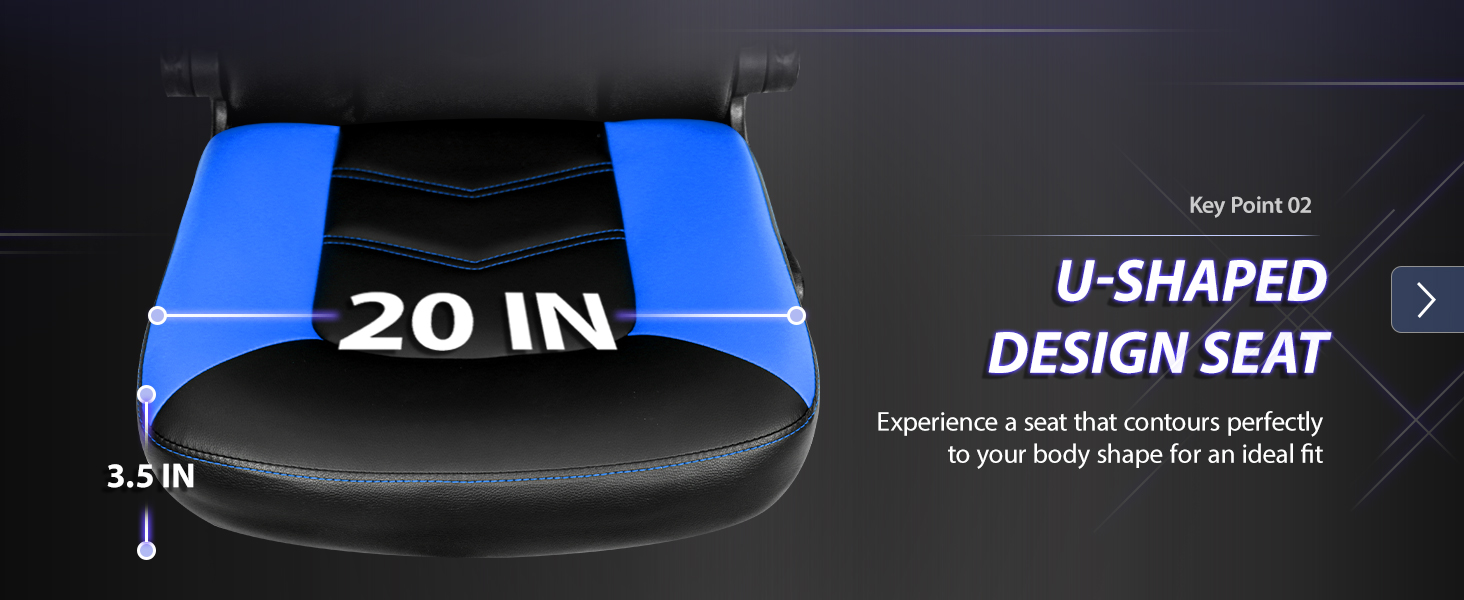 Ergonomic chair featuring u-shaped design for comfort