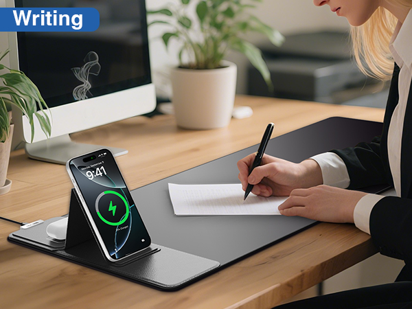desk pad with wireless charger