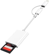 SD Card Reader for iPhone iPad, Dual USB-C &amp; Lightning Connector Memory SD Card Adapter, Support ...