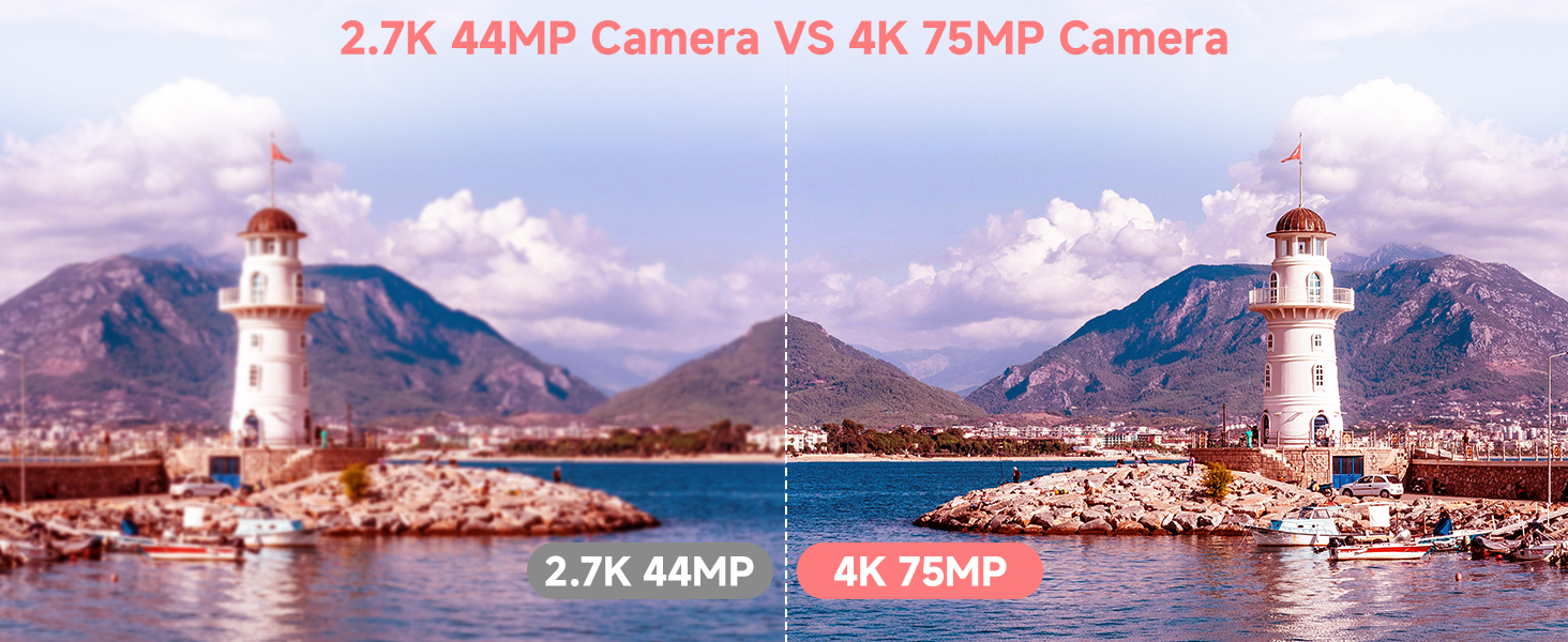 4K 75MP Camera,travel digital camera,point-and-shoot cameras camera for beginners
