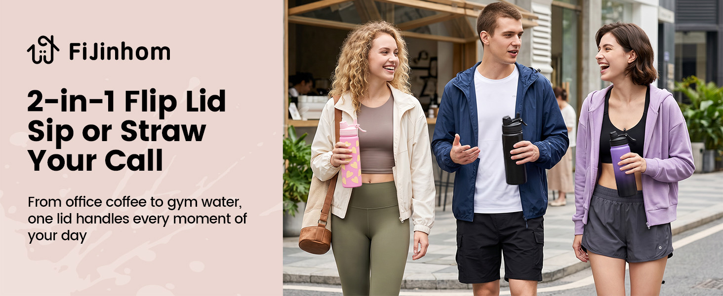 Fijinhom 2-in-1 water bottle