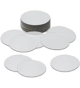 QEEYON 20Pcs Mini Acrylic Mirror Tiles, 3 inch Self Adhesive Round Mirror Stickers Mosaic Tiles, ...