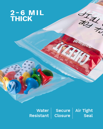 Zipper Lock 2 mil 6 mil Air Tight Seal Water Resistant