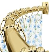 Curved Shower Curtain Rod for Bathroom, 40-72 Inches Adjustable Curved Shower Rod, 0.9MM Aluminum...