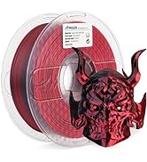 AMOLEN 3D Printer Filament, PLA Filament 1.75mm Dual Color Filament, Silk Red Black 3D Printing F...