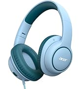 acer Kids Headphones Wired for School - Over Ear Design, 85/94dB Safe Volume Limit, 3.5mm Jack Fo...