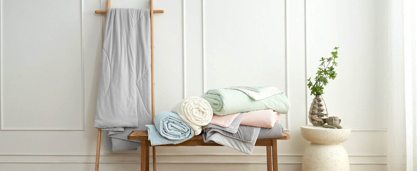 Cozy Bliss Cooling Comforter Breathable Lightweight Cooling Blankets