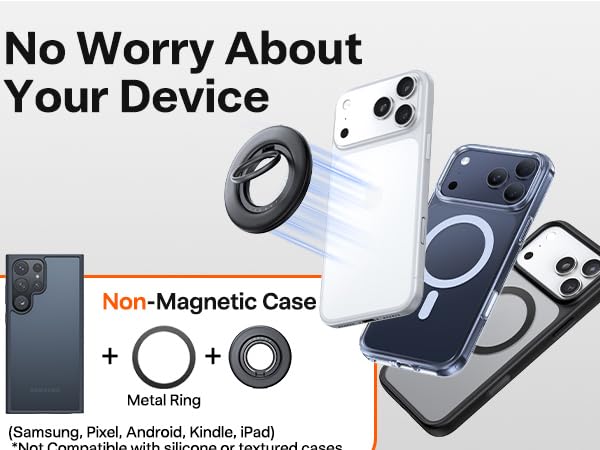 magnetic phone grip ring holder kickstand pixel ring
