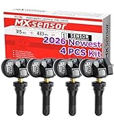 Autel TPMS Sensors Set of 4, MX-Sensor 2in1 315MHz+433MHz Tire Pressure Sensor, Universal Rubber ...