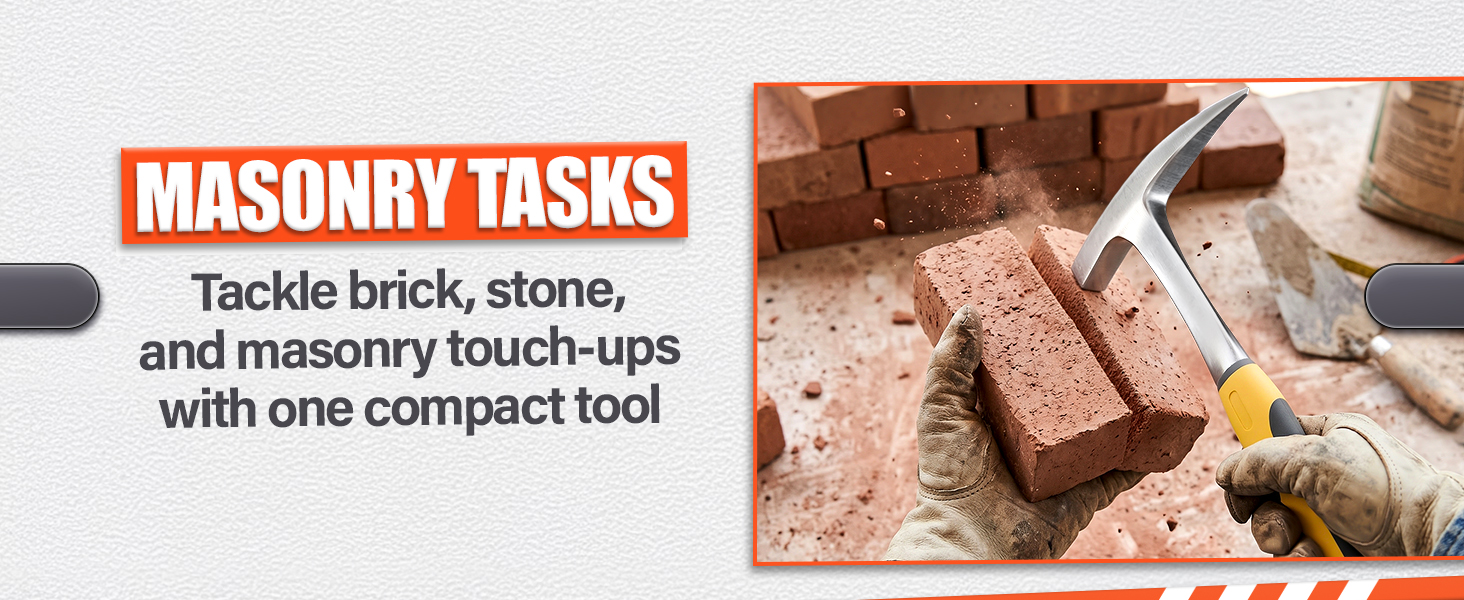 masonry hammer gunsmith brick stone pick compact geology tool touch-up work