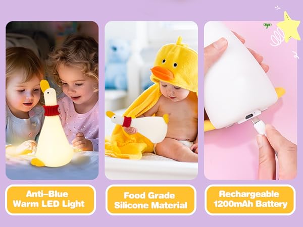 Duck Cute Night Light for Kids Baby Nursery