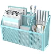 DALTACK Magnetic Pencil Holder - 3-Grid Mesh Shelf for Whiteboard, Refrigerator &amp; Locker - Organi...