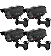 F FINDERS&amp;CO Solar Fake Security Camera, Bullet Dummy Security Camera Surveillance System with Re...