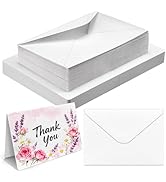 Vmiapxo 50 Sets Watercolor Cards with Envelopes, 4x6 Inch 100% Cotton 140lb/300gsm Watercolor Pap...