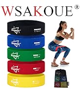 WSAKOUE Fabric Resistance Bands for Working Out – 5 Booty Bands for Women &amp;amp;amp;amp;amp;amp; Men