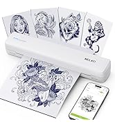 Nelko Tattoo Stencil Printer, D810 Wireless Thermal Tattoo Printer with 10pcs Tattoo Transfer Pap...
