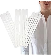 Chrome Cherry CollarLift | Adhesive Placket Collar Stays for Men's Dress Shirts | Discrete &amp; Disp...