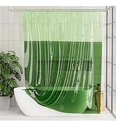 AmazerBath 100% EVA Shower Curtain Liner, 72 x 72 Inches Heavy Duty Shower Curtain and Liner 2-in...