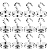 E BAVITE Heavy Duty Magnetic Hooks,118 LBS(12pack) mikede Strong Neodymium Magnet Hook for Home, ...