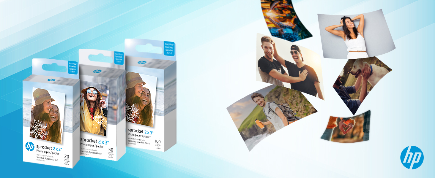 HP Sprocket 2x3" Premium Zink Sticky Back Photo Paper