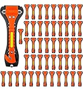 ZHSX Safety Hammer, 50 Pack Car Emergency Escape Tool Car Window Breaker and Seat Belt Cutter wit...