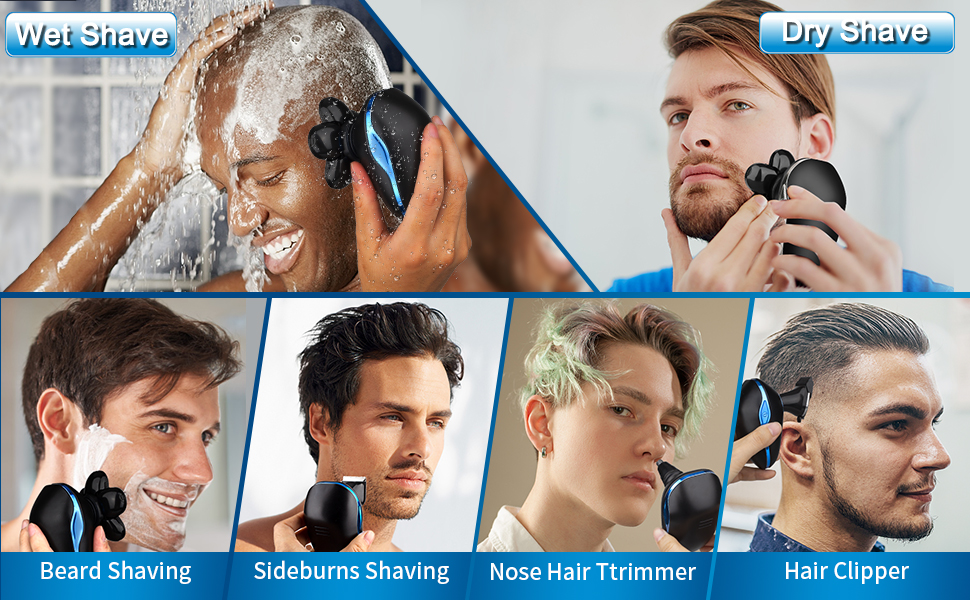 head shaver head shavers for bald men 6 in 1 bald head head razors for bald men