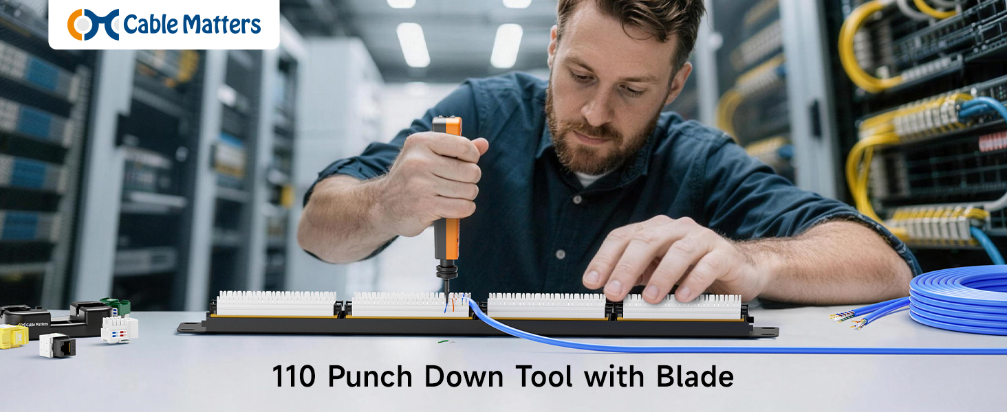Cable Matters 110 Punch Down Tool with 110 Blade, Ethernet PunchDown Tool, Keystone Punch Down