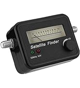 Satellite Finder, Digital Signal Meter with Black Background and White Sat TV Receiver Profession...