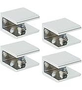 SAYAYO Glass Shelf Brackets, Glass Clamp for 6-12 mm Wood/Glass, Glass Railing Stainless Steel Po...