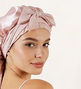 ZIMASILK 19 Momme Mulberry Silk Bonnet for Sleeping Women &amp; Health Care, Double Layer Long Hair W...
