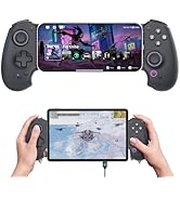 S9 Full-Size Gaming Phone Controller for iPhone 15/16, iPad Mini 6/7, Android Tablet, Bluetooth&T...